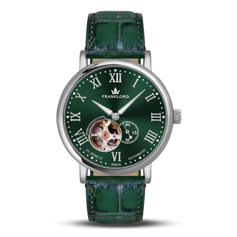 Franklord Heritage Open Heart Emerald Legacy Automatic Watch ...