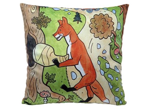Godmother-fox Fox and ham pillow / Chytra Kmotra Liska Liska a sunka