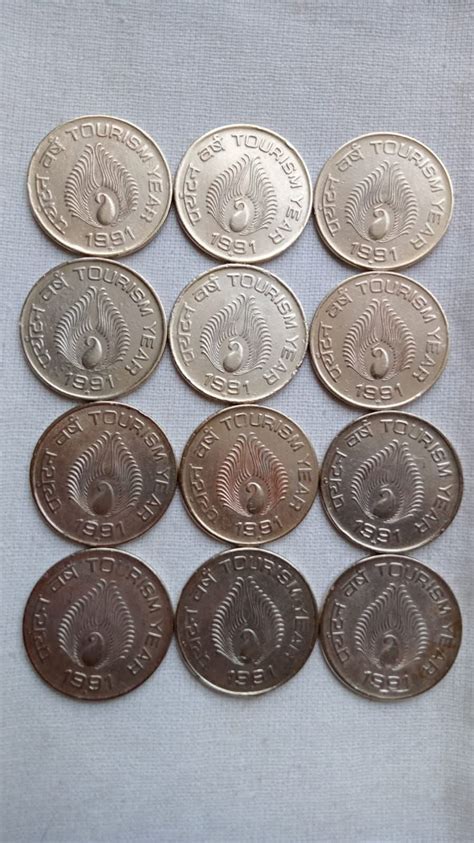 Rs 1 Coin Tourism Year 1991 – 12 Coin Set | Commemorative Coins India ...