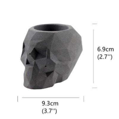 Shop Skull design - Cement Planter / Ashtray | Greyt
