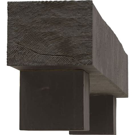 Ekena Millwork 48-in W x 4-in H x 4-in D Cedar (Aged) Hollow Urethane ...