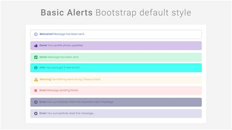 Basic alerts bootstrap default style | Premium PSD