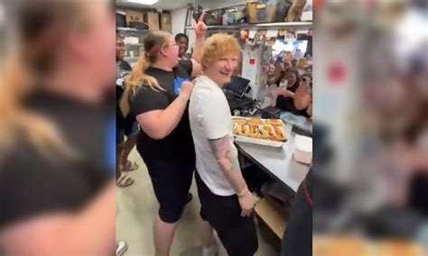 Ed Sheeran spotted serving hot dogs before sell-out concert