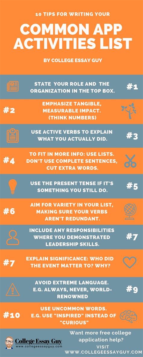 Image result for Sample Common App Activities Section Example