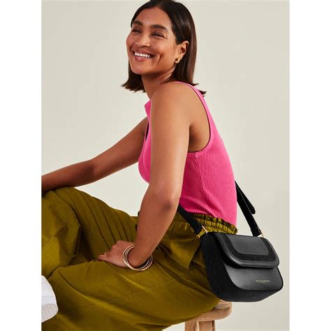 Buy Accessorize London Women'S Black Suedette Flap Sling Bag Online