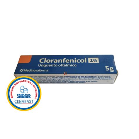 Cloranfenicol 1% Ungüento Oftálmico 5g - Cenabast | Productos | Salcobrand