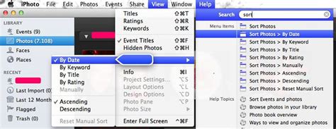 Method to Rearrange Photos in iPhoto on macOS 10.15