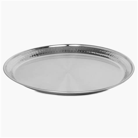 Buy Blaze Stainless Steel Hammered Dinner Plate - 31cm from Home Centre ...