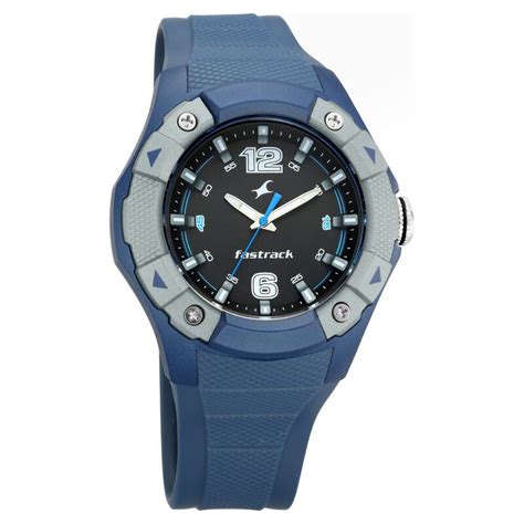 Fastrack Trendies Quartz Analog Black Dial Silicone Strap Watch for Guys