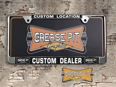 Custom License Plate Frames - Grease Pit Graphics