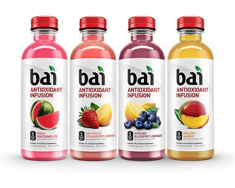 Bai Flavored Water, Oasis Variety Pack, Antioxidant Infused, 18 Fluid ...