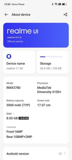 Realme 11 - Full Specifications & Price in India (11th January, 2026 ...