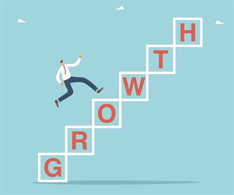 Ladder of success, personal growth and development to achieve heights ...