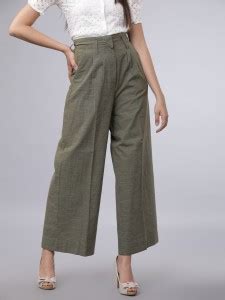 Tokyo Talkies Regular Fit Women Green Trousers - Buy Tokyo Talkies ...