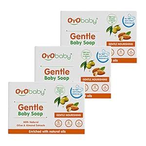 OYO BABY Gentle Baby Bathing Soap Bar - 75g - Pack of 3 | Baby Bathing ...