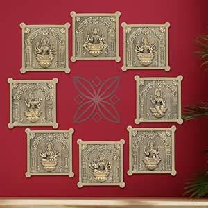Buy Dattatreya Bronze Goddess Ashtalakshmi Ashta Lakshmi Wall Hanging ...
