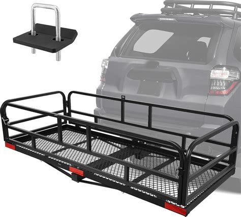 Amazon.com: OUTPRIZE Trailer Hitch Cargo Rack, 60 x 24 x 14 Inch ...