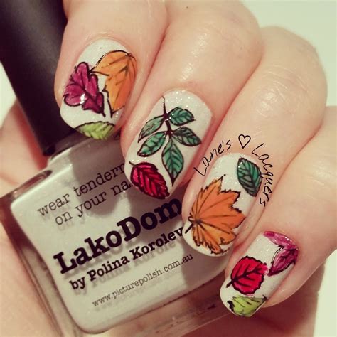 Monday Manicure: Autumn Leaves | Fall nail art designs, Fall nail ...