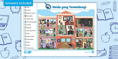 Mencari Benda yang Tersembunyi Edisi Kembali Masuk Sekolah