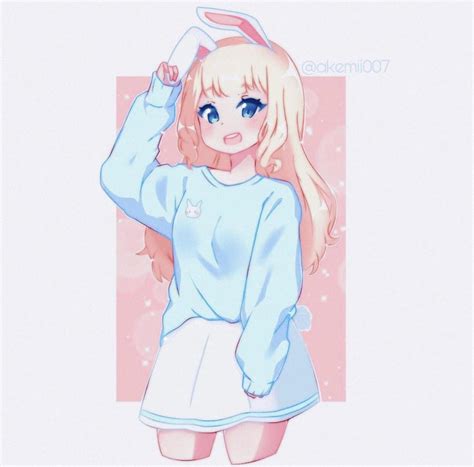 lil bun bun girl (*´꒳`*)💕 credit:@akemii007(me) : r/AnimeART