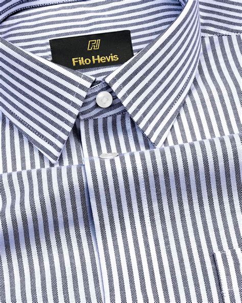 Men's Cotton Stripe Single Pocket Shirt-Black, Regular Fit, All-Day Co