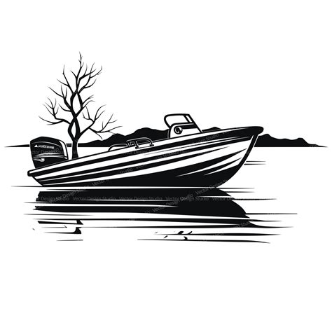 Bass Fishing Boat Clip Art