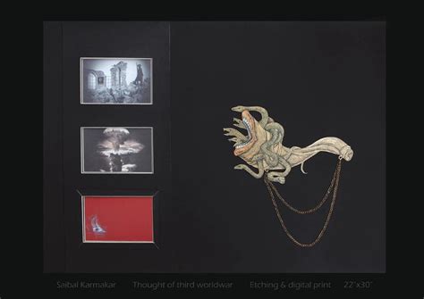 "Thought Of Third World War": White Printmaking by Saibal Karmakar ...