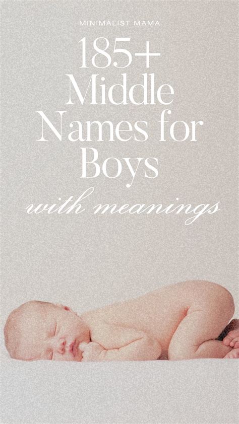 Unique Baby Boy Names (Middle Names Edition) | Boy middle names, Baby ...