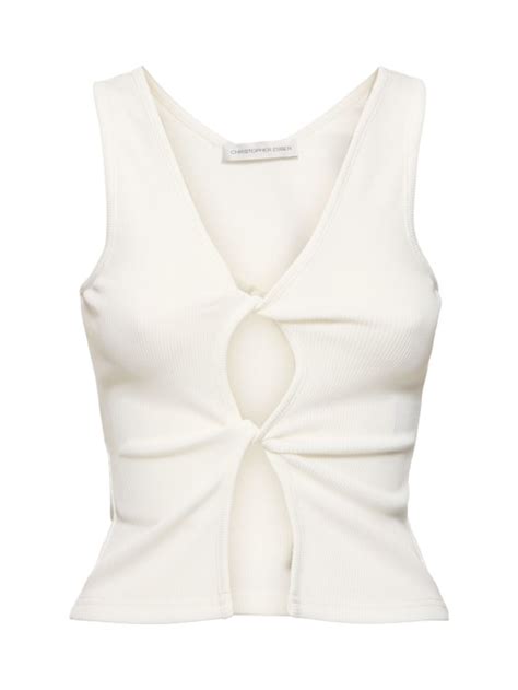 Twisted cutout tank top - Christopher Esber - Women | Luisaviaroma