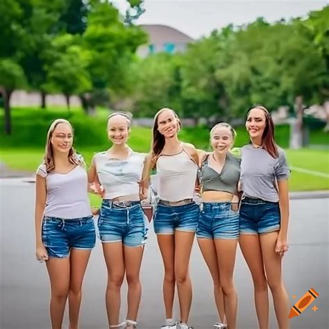 Group of confident college women walking on campus on Craiyon
