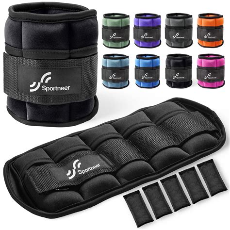 Sportneer Ankle Weights, Adjustable Ankle Weights Wrist Straps, 0.23-0 ...