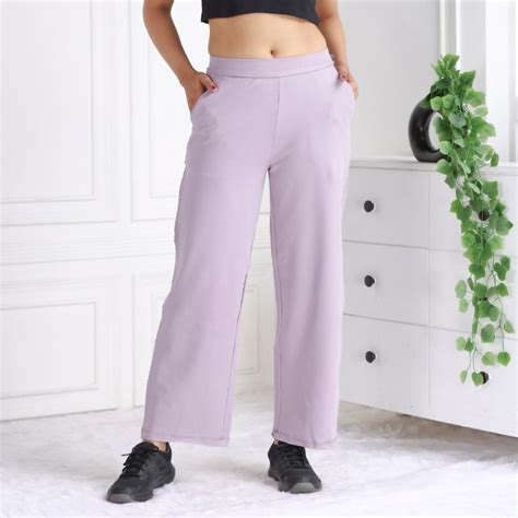 Lavender all day wide flare pants & trousers for women xxxxl to xxxxxl.