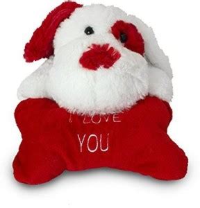 Beverly Hills Teddy Bear Plush Dog with Red I Love You Bone - 5 inch ...