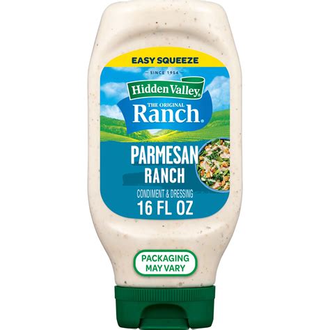 Hidden Valley Parmesan Ranch Condiment and Dressing, Easy Squeeze ...