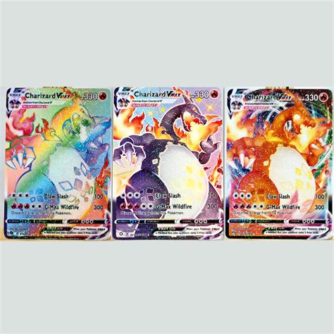 Buy Charizard VMAX Holo Full Art Secret Rare Proxy Card Rainbow/shiny ...