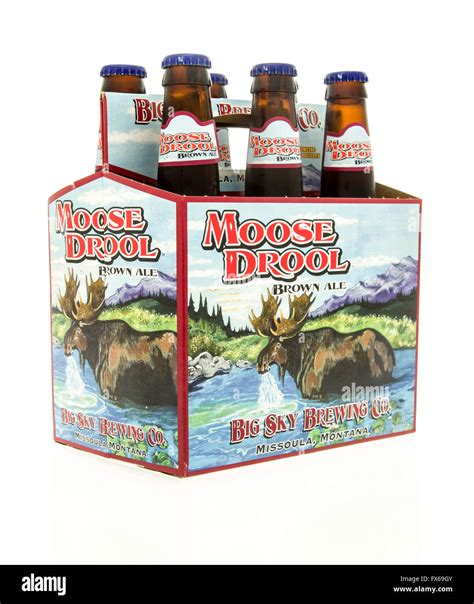 Winneconne, WI - 15 March 2016: A six pack of Moose Drool beer Stock ...