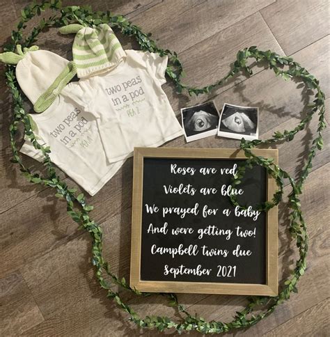 Twin fall pregnancy announcement editable template neutral fall digital ...