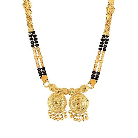 Buy MEENAZ 2 Vati Wati Mangalsutra For Women Girls Temple South Indian ...