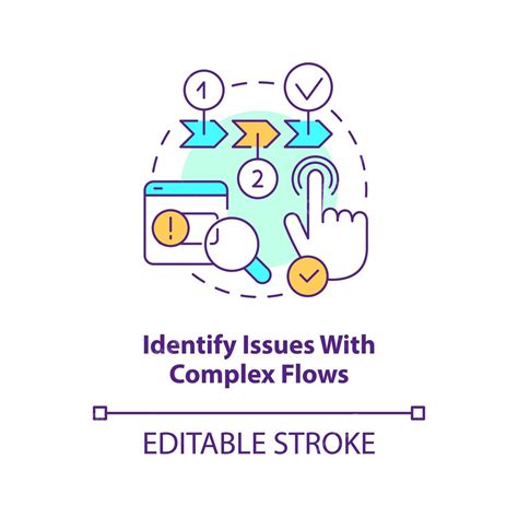 Identify Issues With Complex Flows Concept Icon Drawing Pictogram Improve Vector, Drawing ...