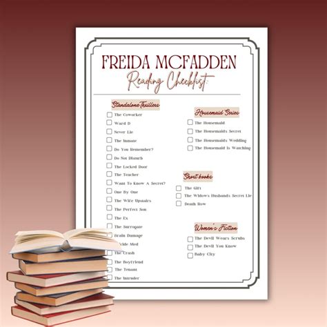 Printable List Of Freida Mcfadden Books - IvyPrintables.com
