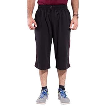 Lingo Men's Hosiery Three Fourths Capri M_SS12_Black_Large : Amazon.in ...