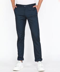 INDIAN TERRAIN Regular Fit Men Blue Trousers - Buy INDIAN TERRAIN ...