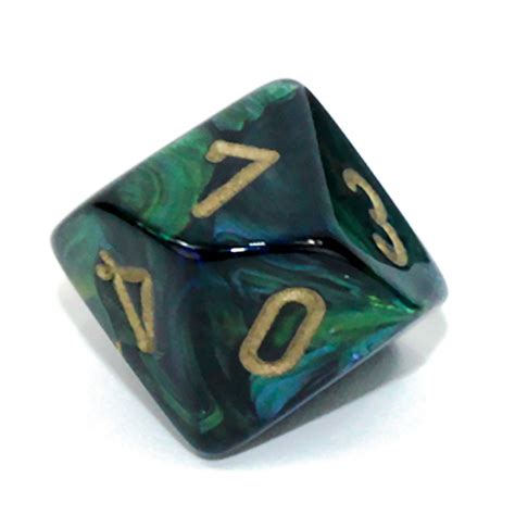10-Sided Jade Scarab Dice (d10) | Dice Game Depot