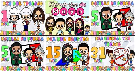 Efemérides mes de mayo 2024 diseños bonitos - Imagenes Educativas