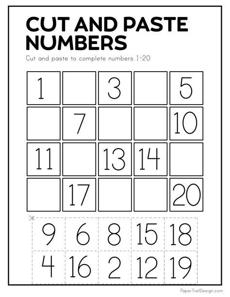 Math Cut And Paste Worksheets Back To School Cut And Paste Puzzle