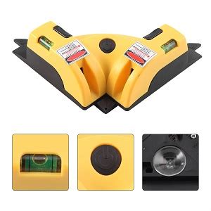 Baoer Right Angle 90 Degree Laser Level Cross Line Tiling Leveling ...
