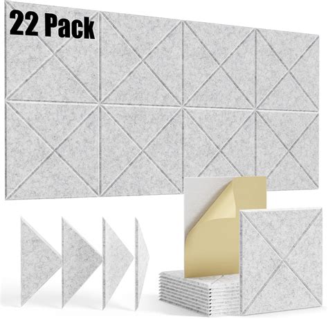 Amazon.com: 22 pack Acoustic Panels Self-Adhesive, 12"X 12"X 0.4"Sound ...
