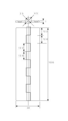 Chine (KTG-001-1) Acier inoxydable Satin Row / Piano Charnière ...