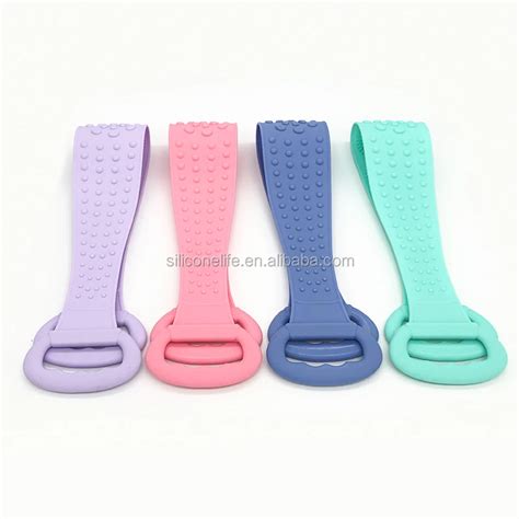 Silicone Body Scrubber Bath Towel Belt 2 Sided Exfoliating Shower Wash ...