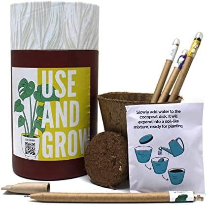 bioQ GIY Stationery Starter Kit - 4 Plantable Pen, Mini Plantable ...